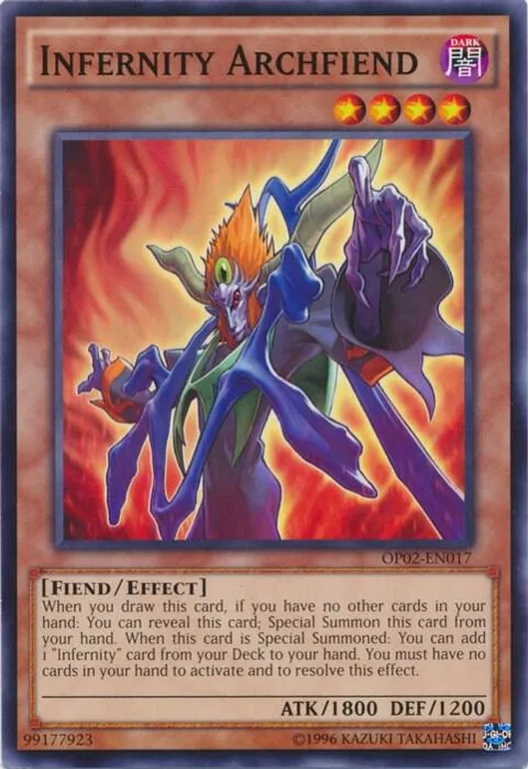 Infernity Archfiend OP02-EN017 Yu-Gi-Oh card from OTS Tournament Pack 2