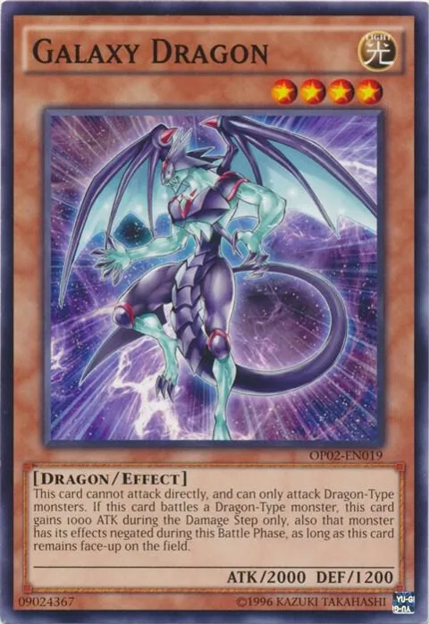 Galaxy Dragon OP02-EN019 Yu-Gi-Oh card from OTS Tournament Pack 2