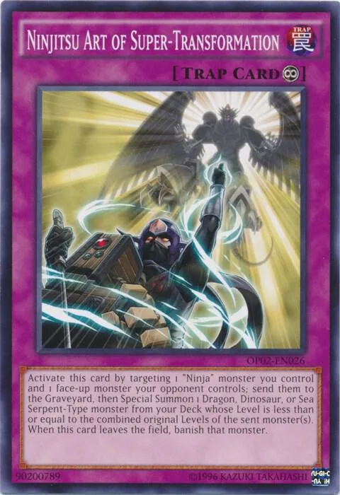 Ninjitsu Art of Super-Transformation OP02-EN026 Yu-Gi-Oh card from OTS Tournament Pack 2