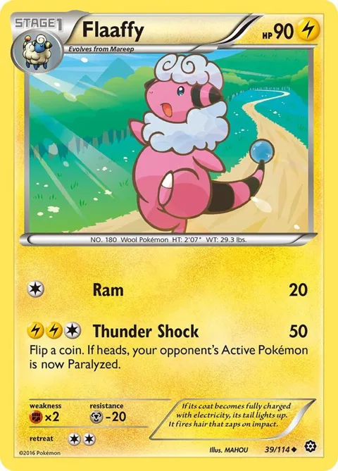 Flaaffy #39/114 Reverse Holofoil Pokémon card from XY - Steam Siege