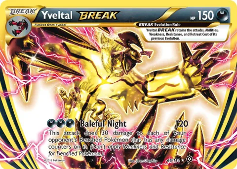 Yveltal BREAK #66/114 Holofoil Pokémon card from XY - Steam Siege