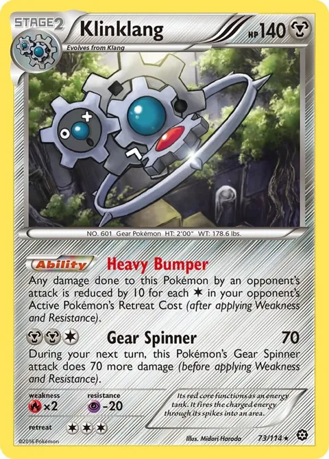 Klinklang #73/114 Reverse Holofoil Pokémon card from XY - Steam Siege