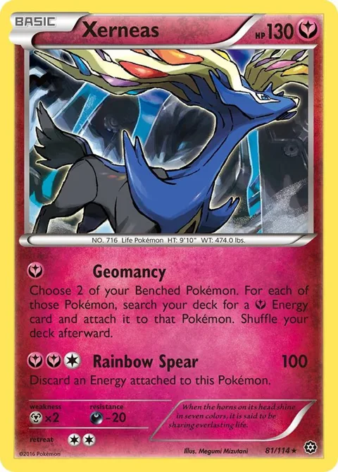 Xerneas #81/114 Reverse Holofoil Pokémon card from XY - Steam Siege