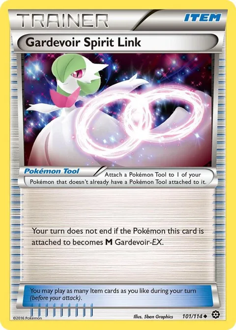 Gardevoir Spirit Link #101/114 Reverse Holofoil Pokémon card from XY - Steam Siege