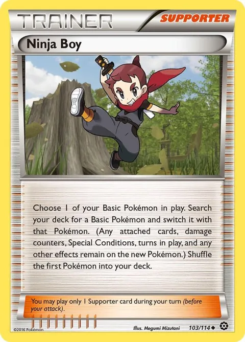 Ninja Boy #103/114 Pokémon card from XY - Steam Siege
