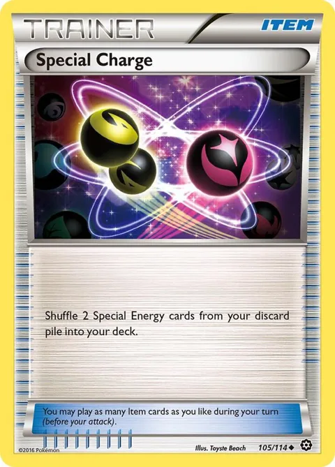 Special Charge #105/114 Pokémon card from XY - Steam Siege