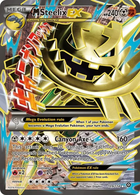M Steelix EX Full Art #109/114 Holofoil Pokémon card from XY - Steam Siege