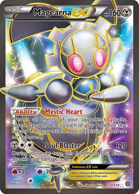 Magearna EX Full Art #110/114 Holofoil Pokémon card from XY - Steam Siege