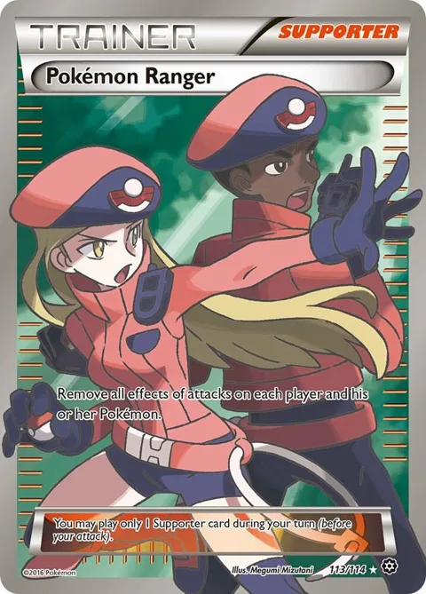 Pokemon Ranger Full Art #113/114 Holofoil Pokémon card from XY - Steam Siege