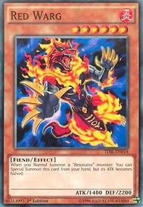 Red Warg TDIL-EN014 Yu-Gi-Oh card from The Dark Illusion