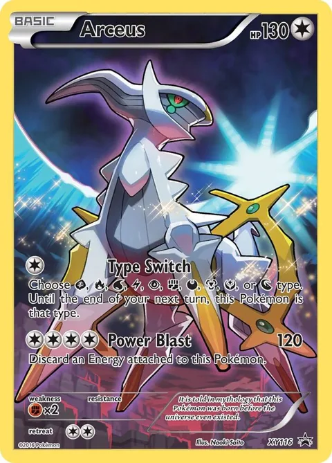 Arceus #XY116 Holofoil Pokémon card from XY Promos