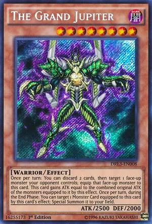 The Grand Jupiter DRL3-EN008 Yu-Gi-Oh card from Dragons of Legend: Unleashed