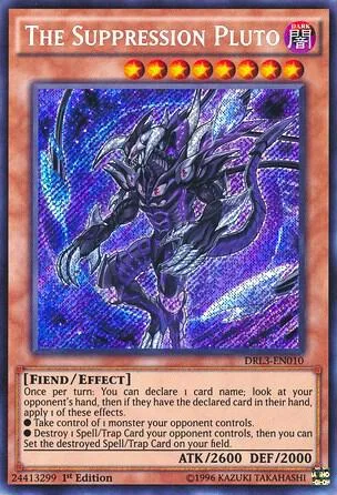 The Suppression Pluto DRL3-EN010 Yu-Gi-Oh card from Dragons of Legend: Unleashed