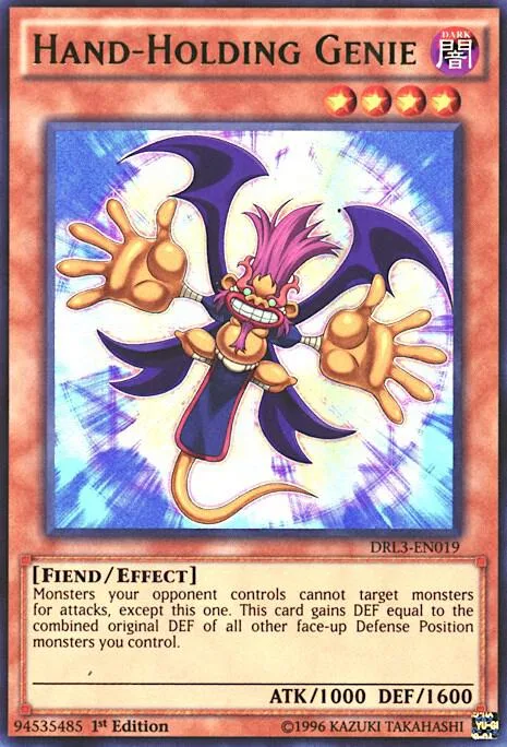 Hand-Holding Genie DRL3-EN019 Yu-Gi-Oh card from Dragons of Legend: Unleashed