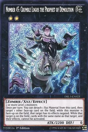 Number 45: Crumble Logos the Prophet of Demolition DRL3-EN023 Yu-Gi-Oh card from Dragons of Legend: Unleashed