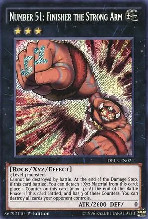 Number 51: Finisher the Strong Arm DRL3-EN024 Yu-Gi-Oh card from Dragons of Legend: Unleashed