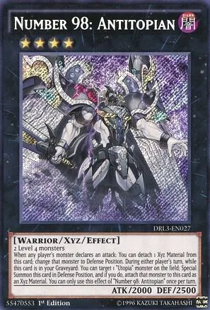 Number 98: Antitopian DRL3-EN027 Yu-Gi-Oh card from Dragons of Legend: Unleashed