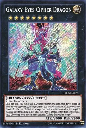 Galaxy-Eyes Cipher Dragon DRL3-EN029 Yu-Gi-Oh card from Dragons of Legend: Unleashed