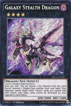 Galaxy Stealth Dragon DRL3-EN030 Yu-Gi-Oh card from Dragons of Legend: Unleashed