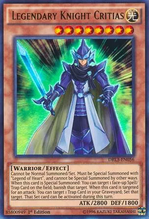 Legendary Knight Critias DRL3-EN056 Yu-Gi-Oh card from Dragons of Legend: Unleashed