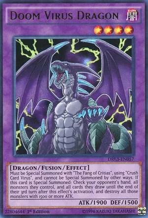 Doom Virus Dragon DRL3-EN057 Yu-Gi-Oh card from Dragons of Legend: Unleashed