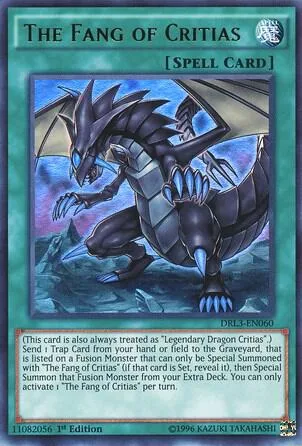 The Fang of Critias DRL3-EN060 Yu-Gi-Oh card from Dragons of Legend: Unleashed