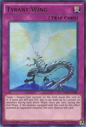 Tyrant Wing DRL3-EN061 Yu-Gi-Oh card from Dragons of Legend: Unleashed