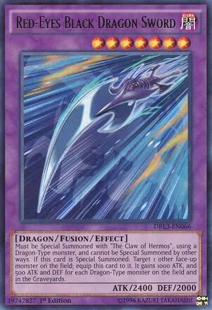 Red-Eyes Black Dragon Sword DRL3-EN066 Yu-Gi-Oh card from Dragons of Legend: Unleashed