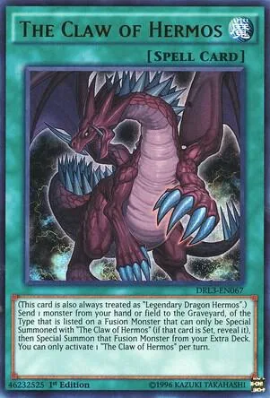 The Claw of Hermos DRL3-EN067 Yu-Gi-Oh card from Dragons of Legend: Unleashed