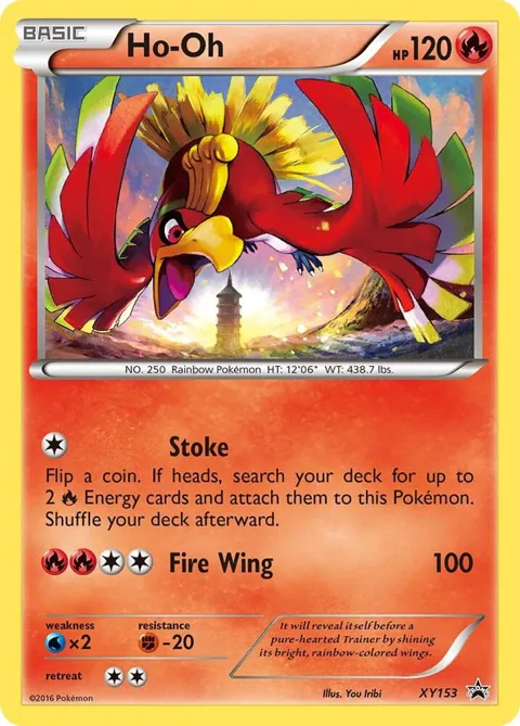Ho-Oh #XY153 Holofoil Pokémon card from XY Promos