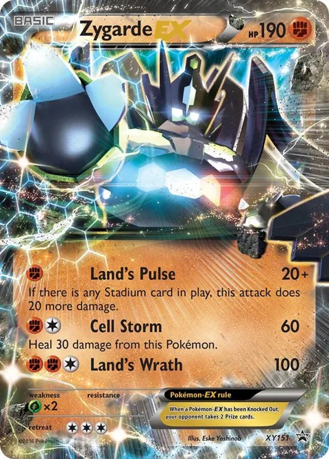 Zygarde EX Shiny #XY151 Holofoil Pokémon card from XY Promos