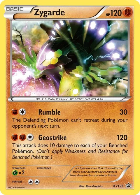 Zygarde #XY152 Holofoil Pokémon card from XY Promos