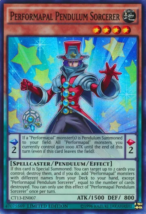 Performapal Pendulum Sorcerer CT13-EN007 Yu-Gi-Oh card from 2016 Mega-Tins