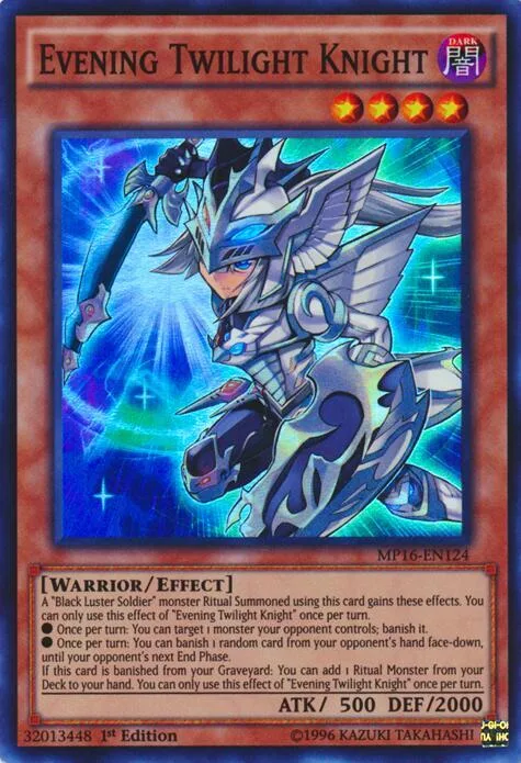 Evening Twilight Knight MP16-EN124 Unlimited Yu-Gi-Oh card from 2016 Mega-Tins Mega Pack