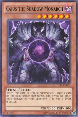 Caius the Shadow Monarch Green DL15-EN006 Yu-Gi-Oh card from Duelist League Promo