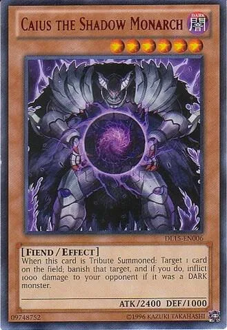 Caius the Shadow Monarch Red DL15-EN006 Yu-Gi-Oh card from Duelist League Promo