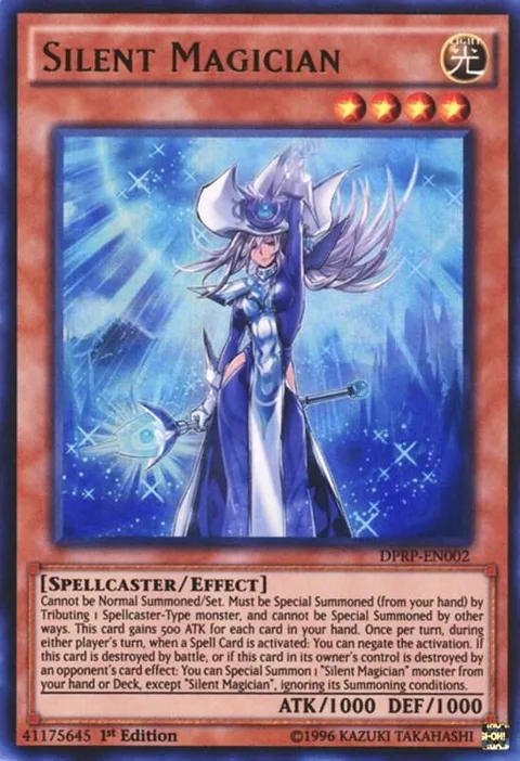 Silent Magician DPRP-EN002 Yu-Gi-Oh card from Duelist Pack: Rivals of the Pharaoh