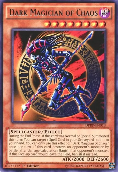 Dark Magician of Chaos DPRP-EN013 Yu-Gi-Oh card from Duelist Pack: Rivals of the Pharaoh