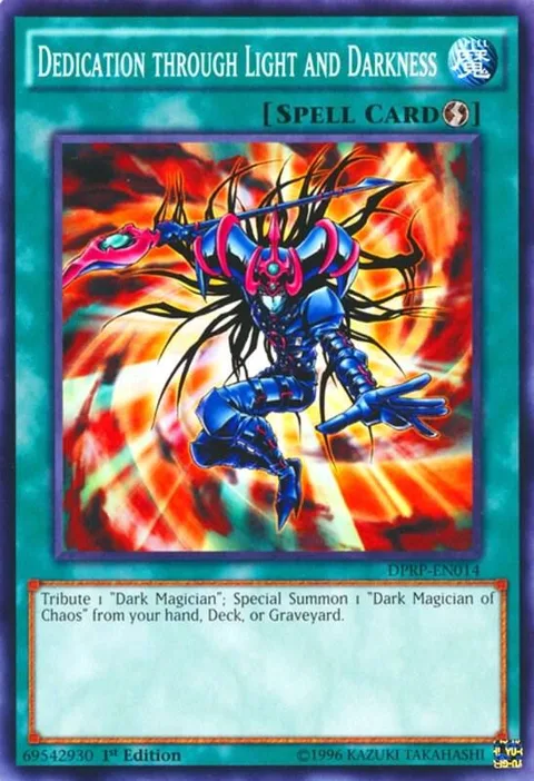 Dedication through Light and Darkness DPRP-EN014 Yu-Gi-Oh card from Duelist Pack: Rivals of the Pharaoh