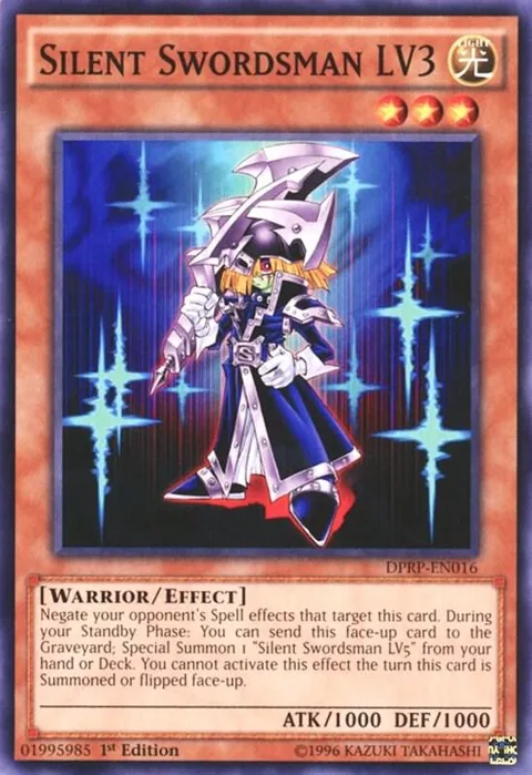 Silent Swordsman LV3 DPRP-EN016 Yu-Gi-Oh card from Duelist Pack: Rivals of the Pharaoh