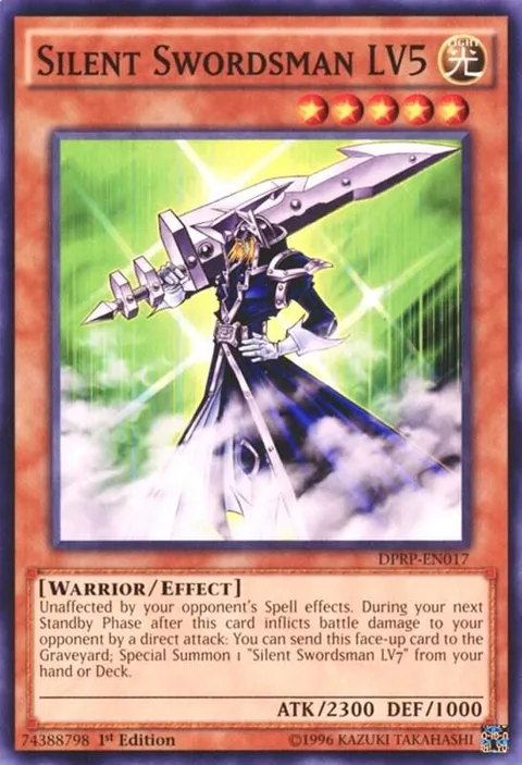 Silent Swordsman LV5 DPRP-EN017 Yu-Gi-Oh card from Duelist Pack: Rivals of the Pharaoh