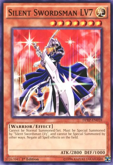 Silent Swordsman LV7 DPRP-EN018 Yu-Gi-Oh card from Duelist Pack: Rivals of the Pharaoh