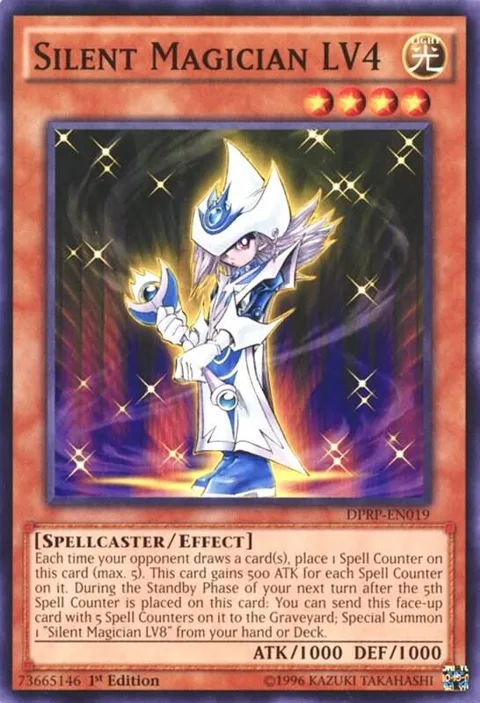 Silent Magician LV4 DPRP-EN019 Yu-Gi-Oh card from Duelist Pack: Rivals of the Pharaoh