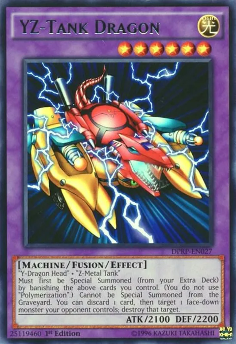 YZ-Tank Dragon DPRP-EN027 Yu-Gi-Oh card from Duelist Pack: Rivals of the Pharaoh