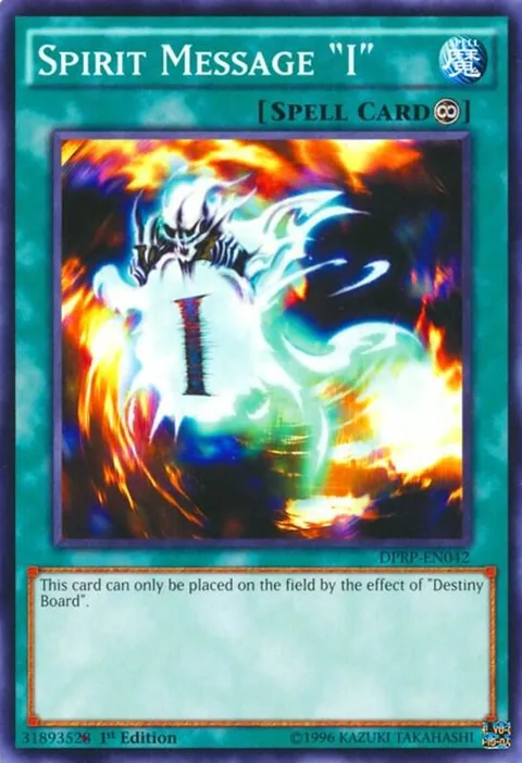 Spirit Message "I" DPRP-EN042 Yu-Gi-Oh card from Duelist Pack: Rivals of the Pharaoh