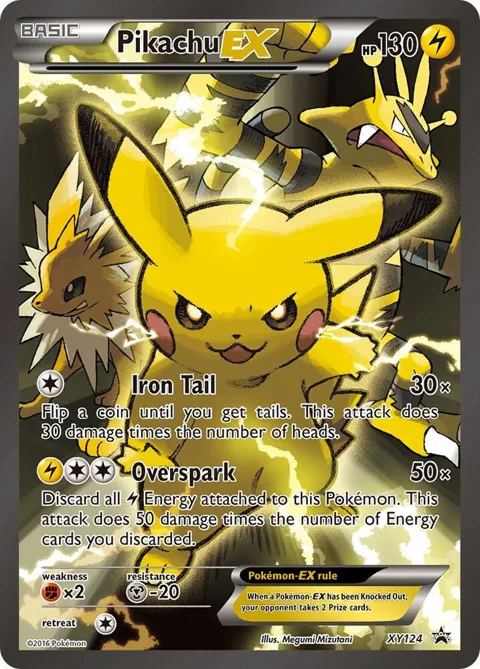 Pikachu EX #XY124 Holofoil Pokémon card from XY Promos