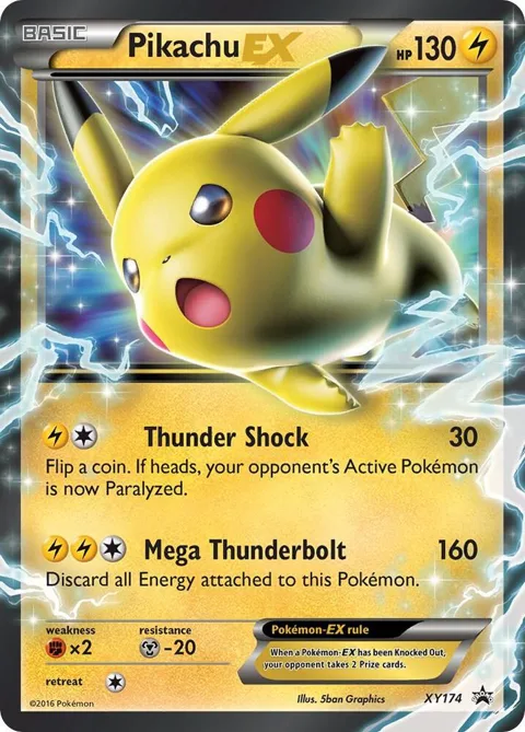 Pikachu EX #XY174 Holofoil Pokémon card from XY Promos