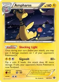 Ampharos - 40/114 XY Steam Siege #040/114 Pokémon card from Deck Exclusives