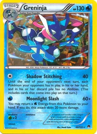 Greninja - 40/122 XY BREAKpoint #040/122 Holofoil Pokémon card from Deck Exclusives