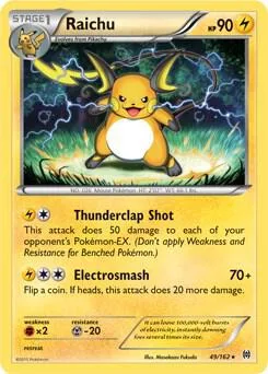 Raichu - 49/162 XY BREAKthrough Cracked Ice Holo #049/162 Holofoil Pokémon card from Deck Exclusives